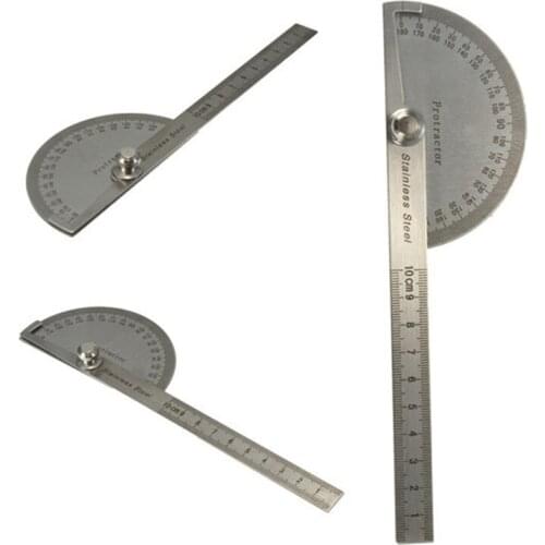 BTS New Style Stainless Steel Protractor Angle Finder Measuring Round Head General Tool Craftsman Rule Ruler Machinist Goniomete
