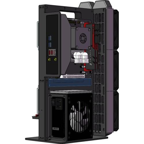 [quick delivery from stock] zs-oc open rack version V1, itx DTX chassis, ATX SFX power supply