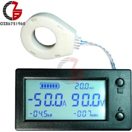 DC 300V 100A 200A 400A Battery Capacity Indicator Digital Voltmeter Ammeter Coulometer Power Energy Wattmeter Hall Sensor Volt