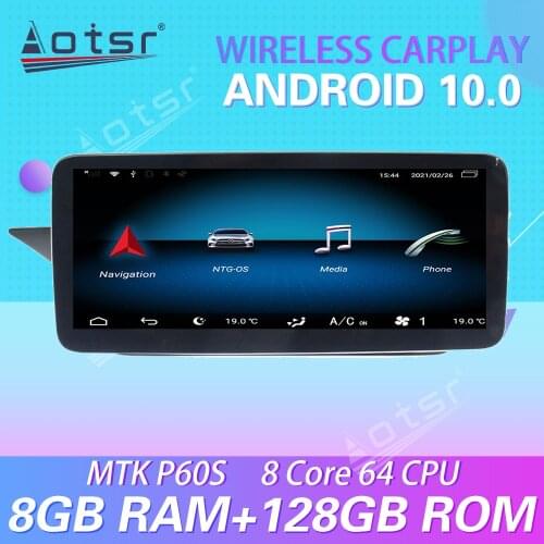 For Mercedes-Benz E 2013-2014 12.3 Inch Android 10 Carplay Car Multimedia Radio Player GPS Navigation Stereo
