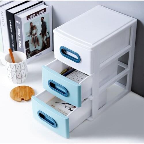 Home Office Storage Drawer Makeup Organizers Mlti-Layer Plastic Container Storage Box Stationery Organizer Desktop Accessories