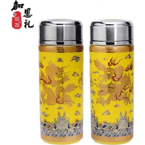 Sterling silver product creative daily fashion sports cup portable stainless steel vacuum flask mug thermos