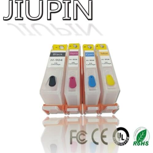 JIUPIN 4PK For HP904 904XL 904 Full Remanufactured Ink Cartridge Compatible For HP OfficeJet Pro 6960 6970 Impressora Printer