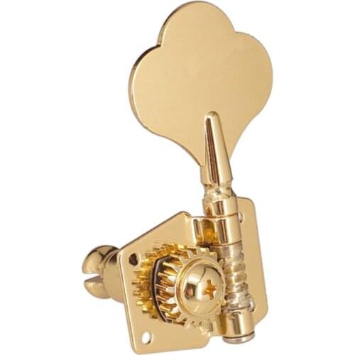 A Set 4L Gold Opened Bass Tuning Pegs Bass Tuners Machine Heads with bushings screws guitar accessories