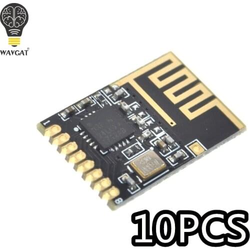 WAVGAT 10PCS Component Kit NRF24l01+ 2.4GHz Wireless Module Mini Version Power enhanced version SMD