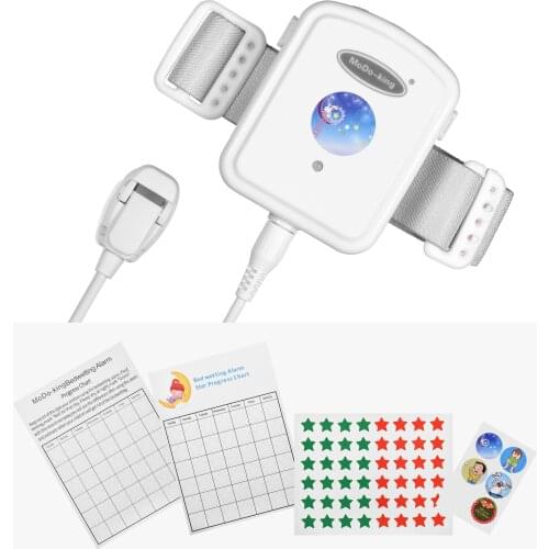 MA-109/108 Bedwetting Alarm Enuresis Alarm with Light Sound and Vibration 3 Modes Volume Music Control for Kids Children Adults