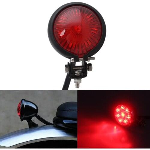 Motorcycle 12V Red LED Brake Running Taillight Vintage For Harley XL Honda Suzuki Bobber Cafe Racer Chopper Motor Accessories