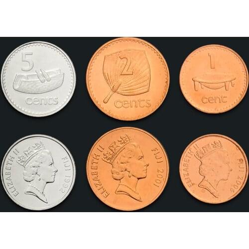 Fiji 3 Coin Set Genuine Original Coins 100% Real Issuing Collection Coins Unc