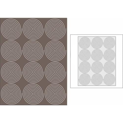 New 2021 Spotted Volume Circle Panel Metal Cutting Dies for DIY Scrapbooking and Card Making Background Embossing Craft No Stamp