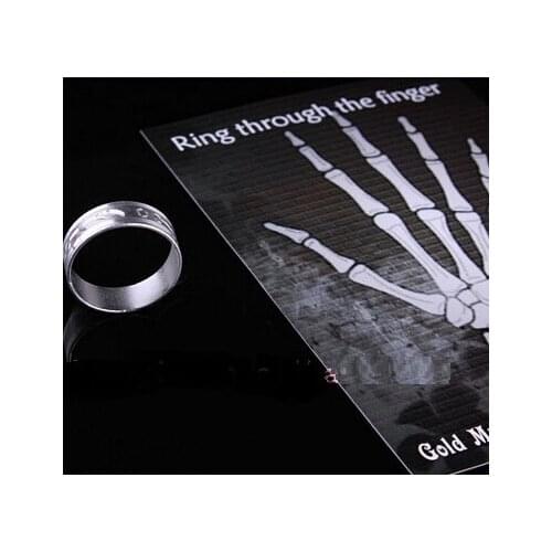 Wholesale 50pcs Ring Across Finger The Width The Ring Finger Wearing Ring Magic Props 5g YH181