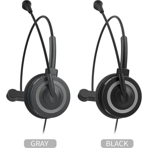 Mic Volume Control Mute Cancelling 3.5mm Call Center Wired Business Headset with Microphone Telephone Operator