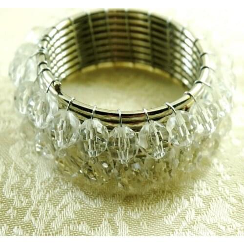 Clear crystal beaded napkin rings, wedding decoration napkin holder