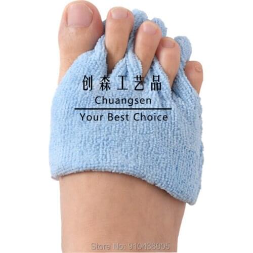 Toe spacers separators, blue soft cotton toe separators, over lapping toes pain relief medical care