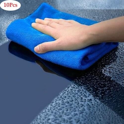 10 Pc Microfiber Car Cleaning Towel Automobile Motorcycle Soft Cloth Washing Glass Household Cleaning Small Towel Dust Collector