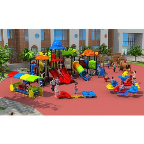 Customized made European Standard children outdoor plastic playground for park/school/community/garden yard YLW-OUT171060