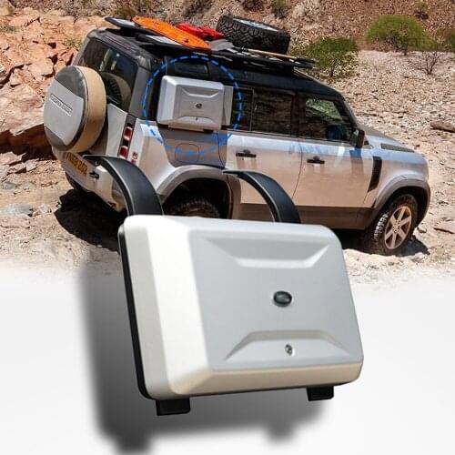Silver Roof Luggage Cargo Carrier luggage side tool Equipment box fit for Land Rover Defender 2020 2021 auto parts