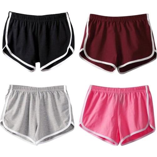Casual Sports Shorts Women Summer New Pink Black Grey Color Skinny Beach Shorts Lady Elastic Waist Short Pants Dropshipping