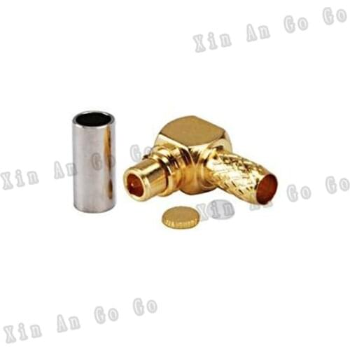 MMCX male crimp RF connector MMCX male right angle crimp Plug for RG316 RG174 LMR100 coaxial cable fast ship