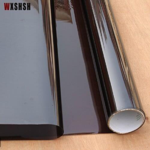 70cm Width Tea Brown Glass Film Self-Adhesive Privacy Protection UV-Proof Sun-Blocking Window Foil For Window Door Balcony