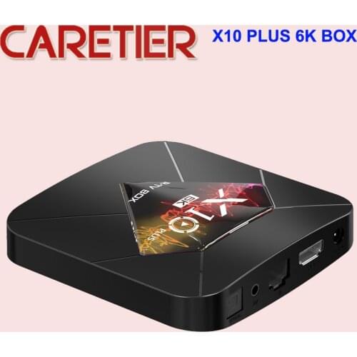X10 Plus TV Box Android 9.0 4GB+64GB Quad-Core WiFi 3D H.265 6K Set Top Box 3pcs