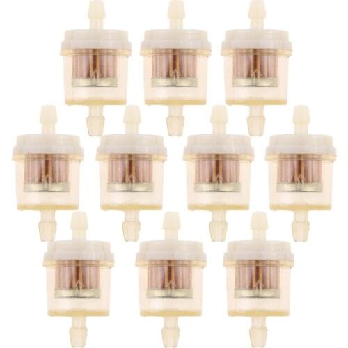 10pcs Universal Motorcycle Petrol Fuel Line Filter 7mm Pit Dirt Bike ATV