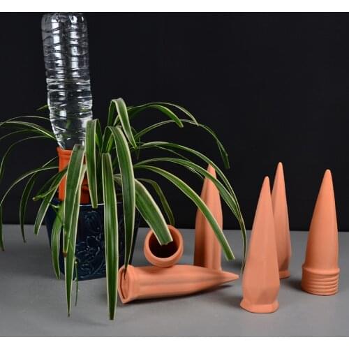 6 Pcs Plant Watering Devices Self Watering Spikes Gardening Irrigation Tool Ceramic Lazy Automatic Water Seepage watering device