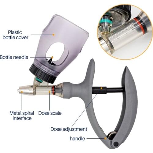 Animal Veterinary MZA Continuous Vaccine Injector Adjustable For Chicken Pig Cattle Multi-function Vaccine Injector Veterinary