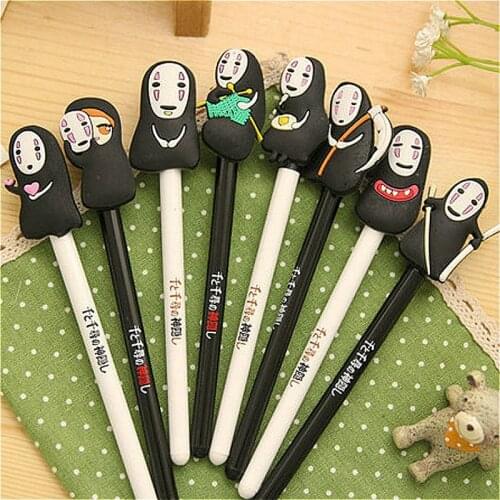 1@#1piece Faceless Person Ballpoint Pen Kawaii Creative Lovely Black Ink Tools Student Writing Office Stationery