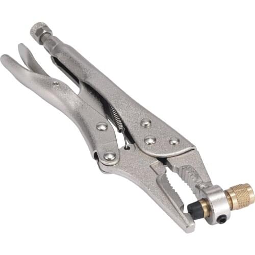 1pc Refrigerant Snow Seed Refilling Plies Air Conditioner Straight Grips Tube Locking Pliers Refrigeration Welding Hand Tool