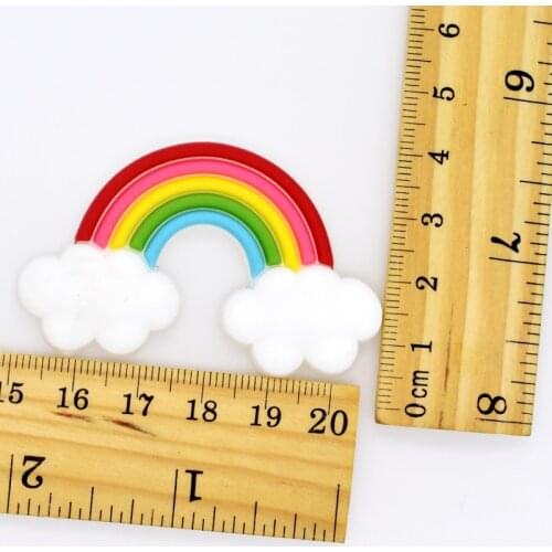 Rainbow/Star/Moon/Ballon/Tree/Coconut Tree Flatback PVC Patches Fit Keychain/Fridge Magnet/Phone Case DIY Handmade Charm