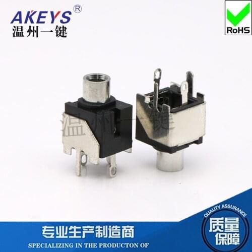 10 pcs PJ-301B headset socket 3.5MM headset Interface Audio Video socket 3.5 Stereo 4 foot