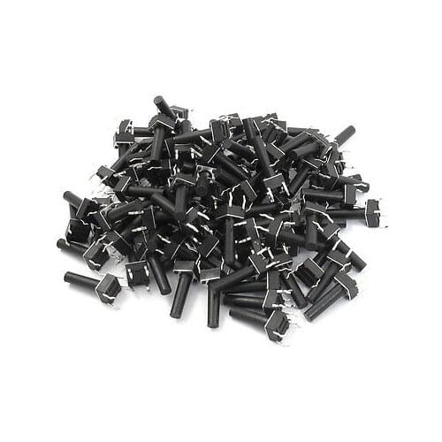 100 Pcs Momentary 6x6x16mm Push Button Tact Switches 4 Pins