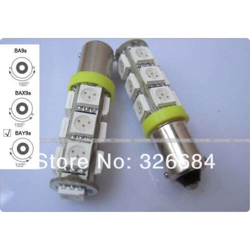 10x AMBER 13 SMD 5050 120" BAY9s H21W LED Car Turning Light Corner Light