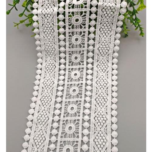 11.5cm Hollow Out Floral Embroidered White Lace Ribbon DIY Apparel Sewing & Fabric Milk Silk Lace Tape Garment Accessories Lace