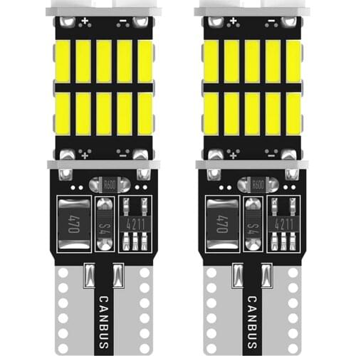 2pcs Car T10 Led Canbus 6000K White W5W 194 4014 26Led Bulb DRL Turn Parking Width Interior Dome Light Reading Lamp Car Styling