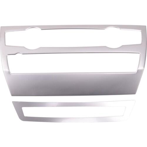 2pcs/Set Car Interior Center Console CD Panel Cover Trim Stainless Steel Fit for BMW X5 E70 X6 E71 2009 2010 2011 2012 2013