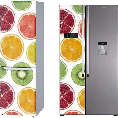 3D Fridge Sticker Fruits Spice Refrigerator Dishwasher Door Cover Kitchen Home Decoration Accessories Modern 3d Wall Stickers