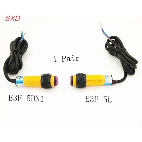 5 pair Infrared sensor switch photoelectric switch sensor type E3F-5DN1 E3F-5L three-wire NPN normally open M18