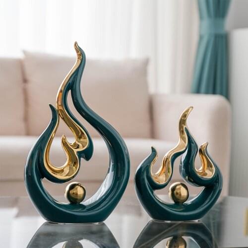 Abstract Ceramic Statue Ornament Nordic Style Home Decoration Art Fgurine Living Room Decor Accessories Handicraft Desktop Decor