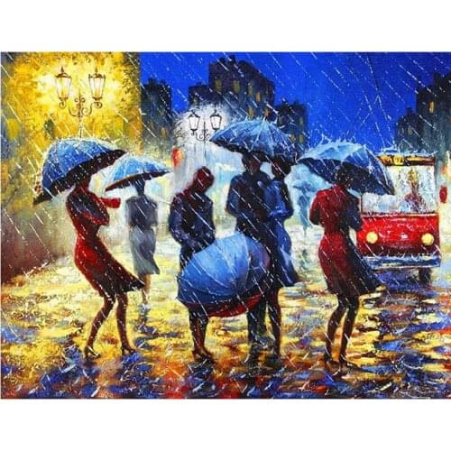 DIY diamond Painting By Numbers umbrella love Acrylic Painting Modern Picture mosaic diamond embroidery For Living Room YG1178