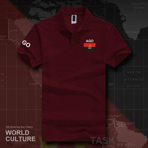 Republic of Angola Angolan polo shirts men short sleeve white brands printed for country 2017 nation team flag AGO Ngola AO