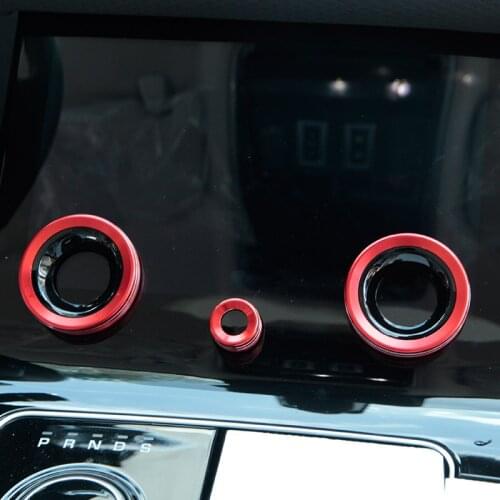 For Range Rover VELAR 2017-2019 Aluminum alloy Car Central Air Conditioning Volume knobs Ring Trim For RR Evoque 2019 2020