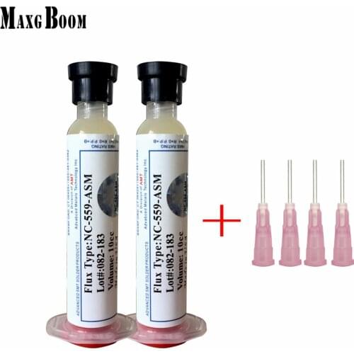 Flux 10cc NC-559-ASM Lead-free Solder Paste + ESD Brush Made in USA