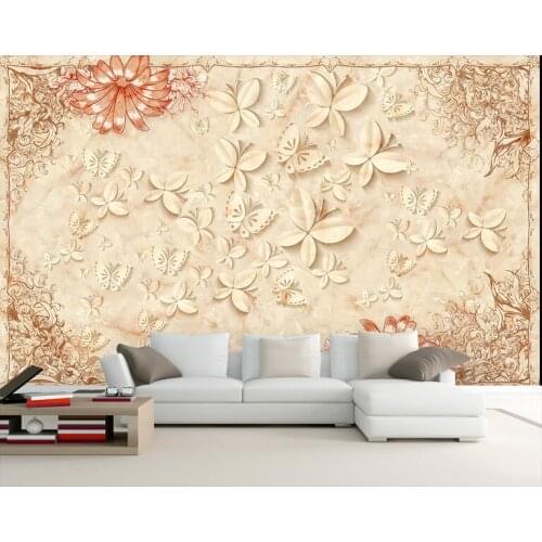 Custom wallpaper murals flowers,European pattern and marbling,3D stereoscopic for living room sofa bedroom Vinyl wallpaper