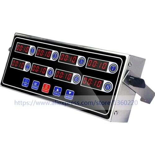 Hamburger kitchen eight calculagraph 8 channels timer reminder stopwatch commercial loud sound kitchen multi channels timer