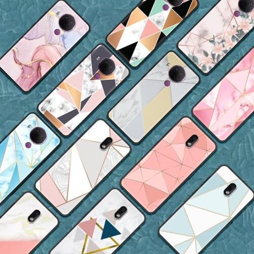 Geometric Marble Phone Cover for Nokia 2.2 3.2 2.3 4.2 7.2 1.3 5.3 2.4 3.4 C3 1.4 5.4 C10 C20 G10 G20 X10 X20 Case Shell