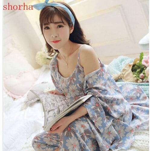 3PCS Sets Summer Fashion Maternity Nursing Pajamas Cotton Breastfeeding Sleepwear for Pregnant Women Pregnancy Nightwear
