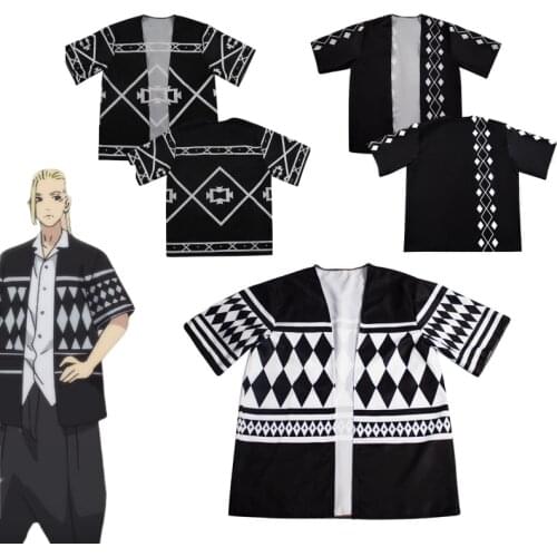 Anime Tokyo Revengers Mikey Sano Manjiro Jackets Draken Japanese Haori Ryuguuji Ken Cosplay Halloween Costume Kimono Coats Wig