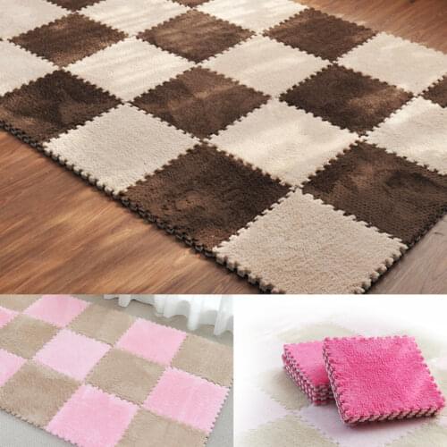 Carpets for Living Room Bathroom Plush Soft Split Foam Joint Foldable Patchwork Anti-Skid Rugs Shaggy Kids Baby Climbing Mats