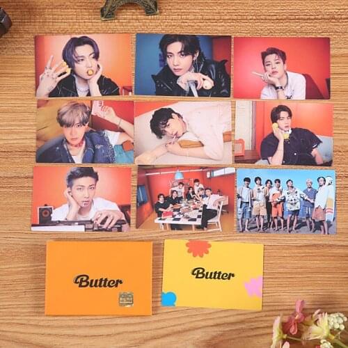 KPOP Bangtan Boys Butter Mini Photocard Cream Peaches Ver LOMO Cards Weverse Shop Memebers Premium Photos
